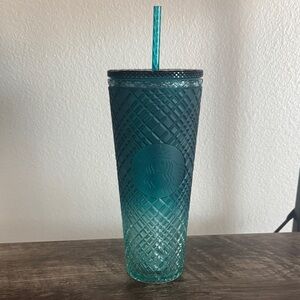 Starbucks Aqua Textured Tumbler with Straw